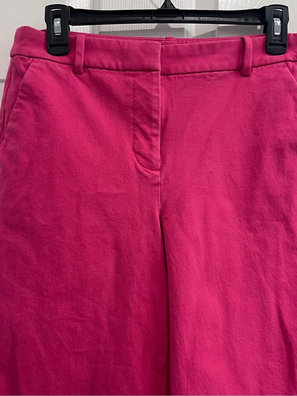 J. Crew Bright Pink Stretch Woven Cropped Pants Petite 10P Tailored Fit Nautical